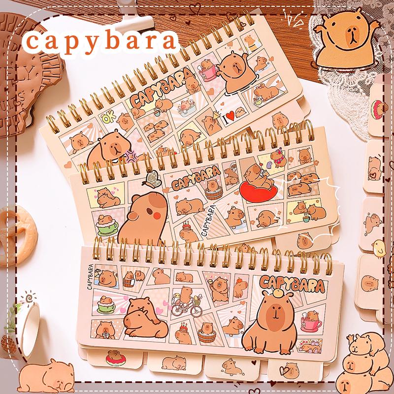Kawaii Stationery Office Accessories School Supplies Mini Portable Notebook Small Notepad For Daily Notes Capybara Diary