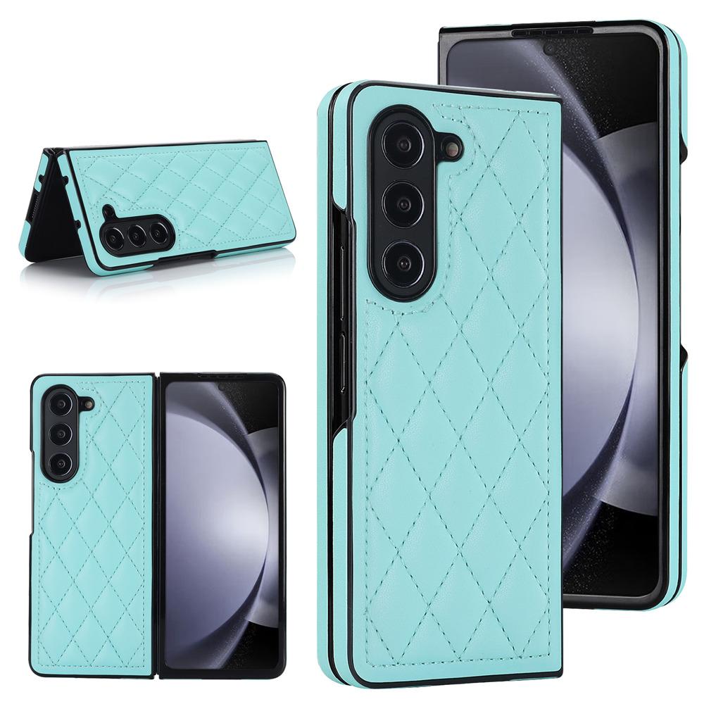 Fashion Rhombic Ultra-thin Leather Phone Case For Samsung Galaxy Z Fold 6 Fold 5 Fold 4 3 Shockproof Cover