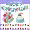 Kids Theme Cocomelon Birthday Party Decor Supplies Banner Caketopper Balloon