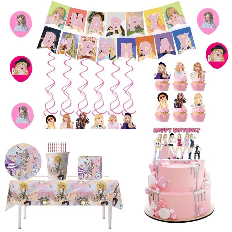 Other Brand Taylor Swift Party Supplies Plastic And Paper Materials For Versatile Decorations
