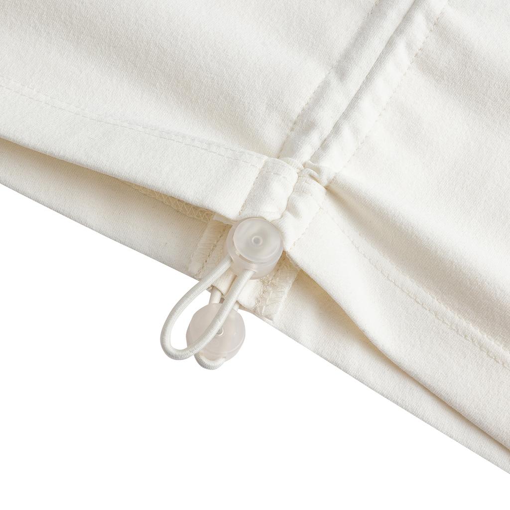 Anta Loose Short Sleeve Knitted T-Shirt Women tops Ivory-White 962628107-1