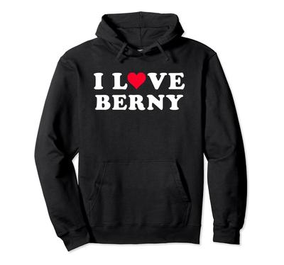 Kocham Berny Pasujące Bluzy z Kapturem z Imieniem Bernie dla Dziewczyny i Chłopaka &
