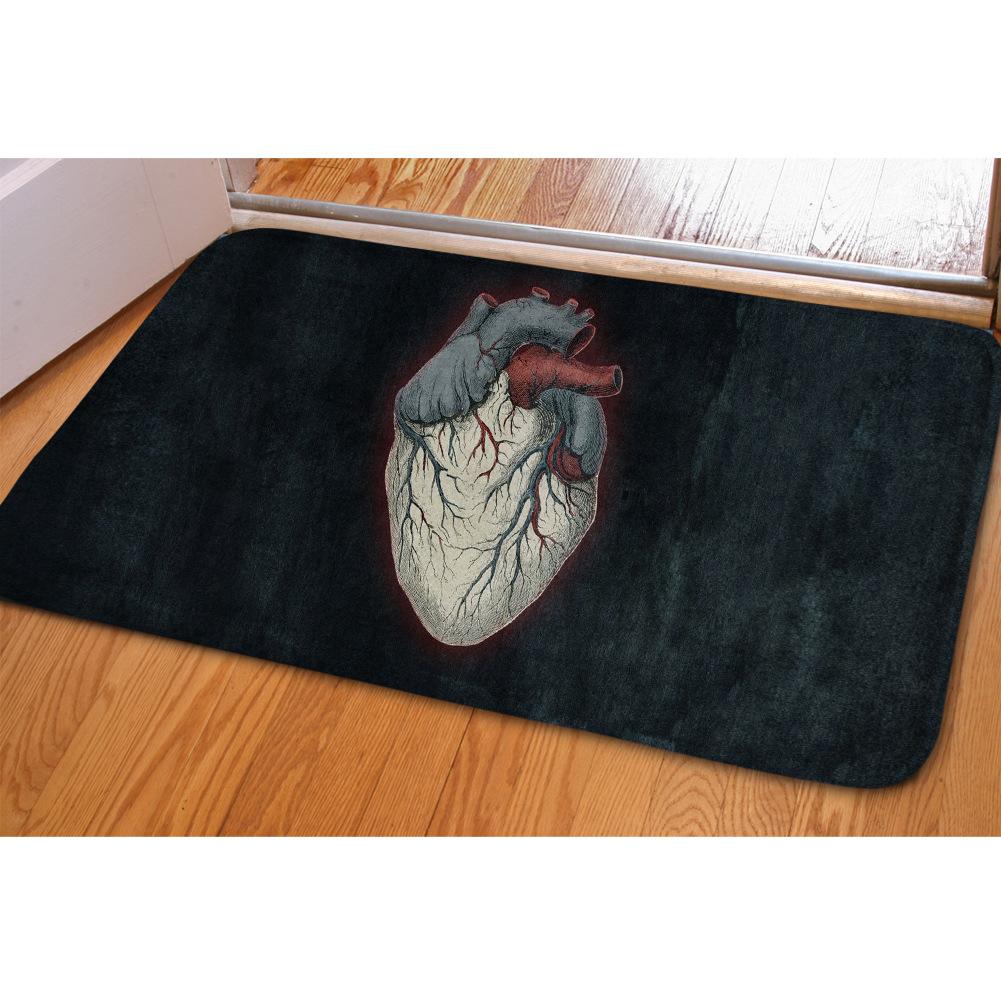 Banksy Bath Mat Graffiti Love Deep Loving And Embracing Couple With Diving Helmets On Dark Gray Doormat Carpet Door Home Decor