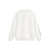 Li-Ning Sports Lifestyle Series Letter Floral Crew Neck Casual Knit Pullover Long Sleeve Sweatshirt Women Sweatshirt Off-White AWDU884-4