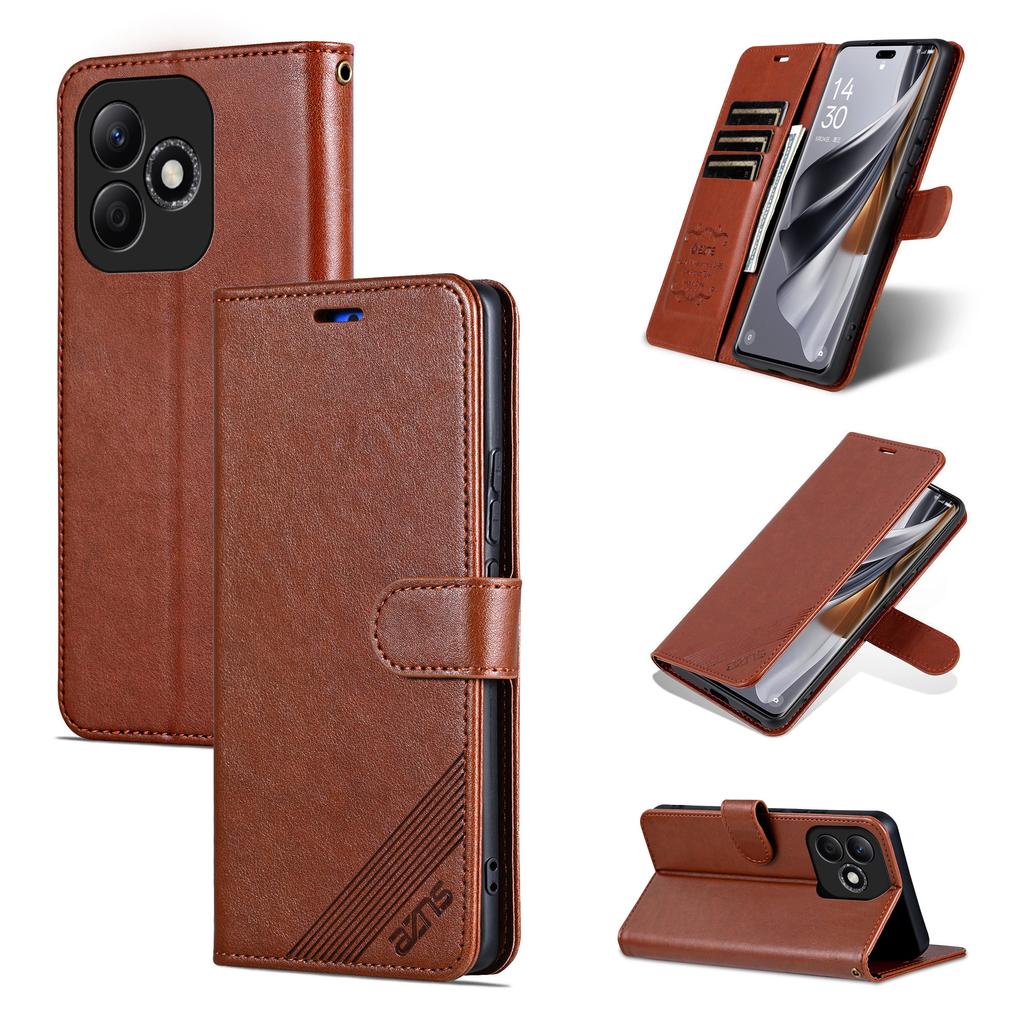 AZNS For Honor X60i 5G Case Anti-Scratch PU Leather Stand Wallet Phone Cover