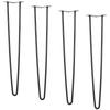 711.2MM Hairpin Furniture Legs, Metal Home DIY Projects for Nightstand, Coffee Table, Desk, 226.8KG Load Capacity with Rubber Floor Protectors, Metal