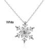 Women Silver Plated Christmas Gift Frozen Snowflake Necklace Rhinestone Crystal Pendant Chain