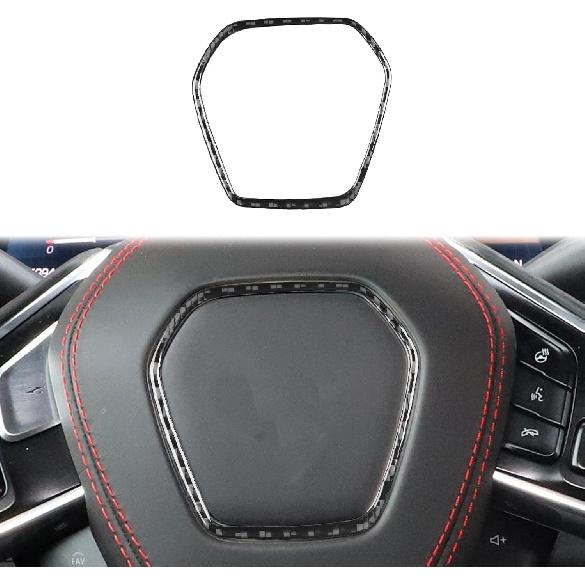 

4-Piece Black Carbon Fiber Rear Tail Light Stickers for Corvette C8 2020-2024, Left & Right Lamp Trim, Protective Decoration Accessories Steering wheel frame Stic