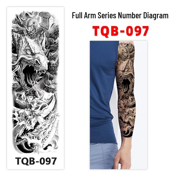 Waterproof Full Arm Customizable Big Flower Tattoo Stickers - TQB081-100