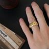 Women's Hollow Floral Palace-Style Adjustable Ring - Stackable, Elegant & Trendy