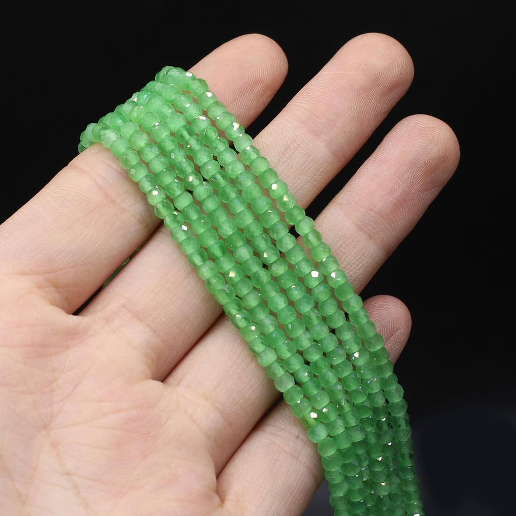 Natural Stone Beads Faceted Beads Abacus-Shaped Beads 2x3 MM Charms For Jewelry Making DIY Necklace Bracelet Earrings Accessory