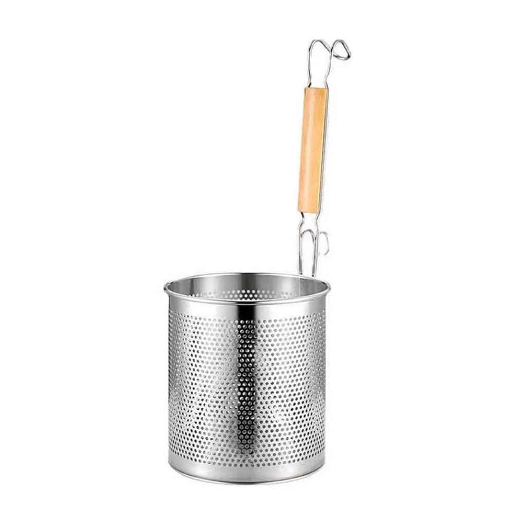 Stainless Steel Colander Noodle Dumplings Vegetable French Strainer Sink Basket Fries Tools Spaghetti Kitchen Fryer Mesh W7A8