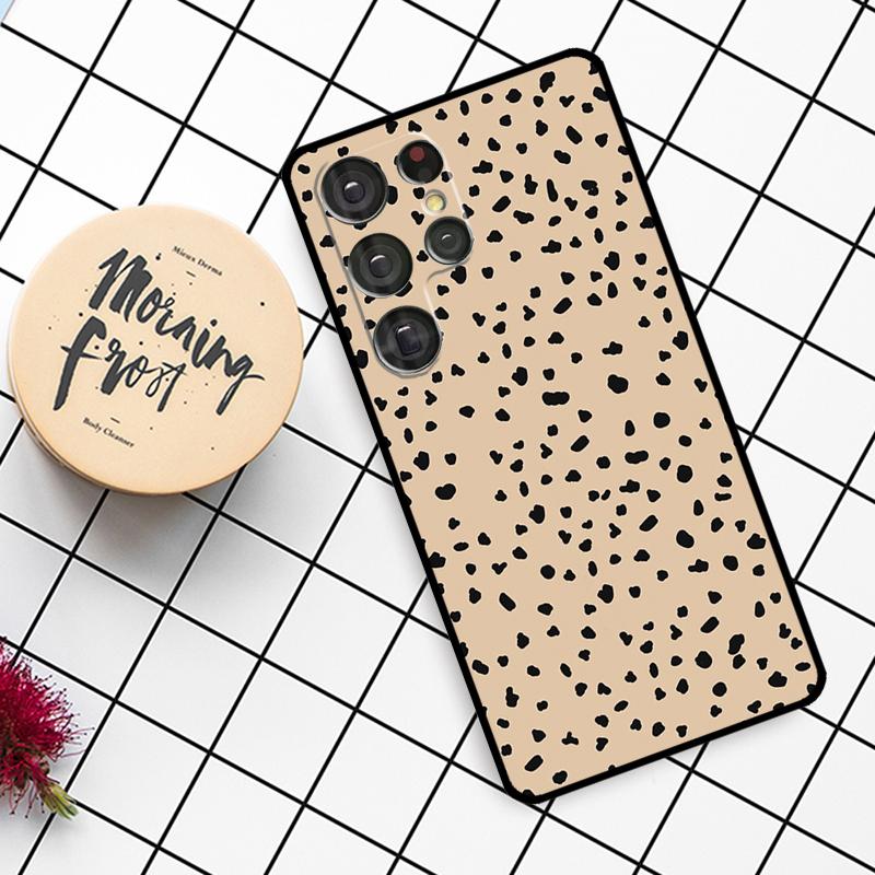 Tan Leopard Case For Samsung Galaxy S25 Ultra S20 S21 S22 S23 S24 Ultra S9 S10 Plus S25 FE Phone Cover