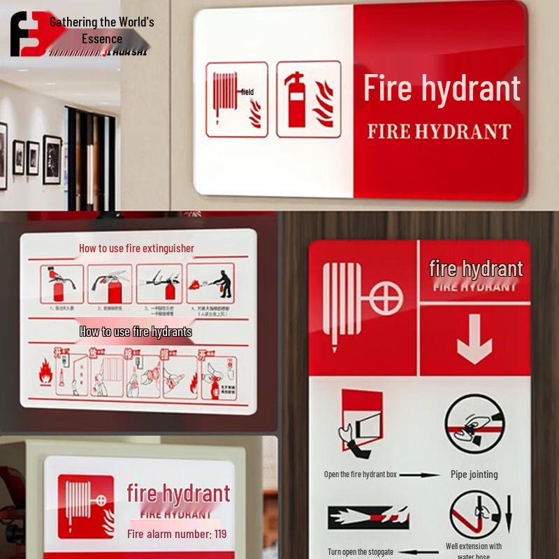 Acrylic Fire Extinguisher Instruction Sign