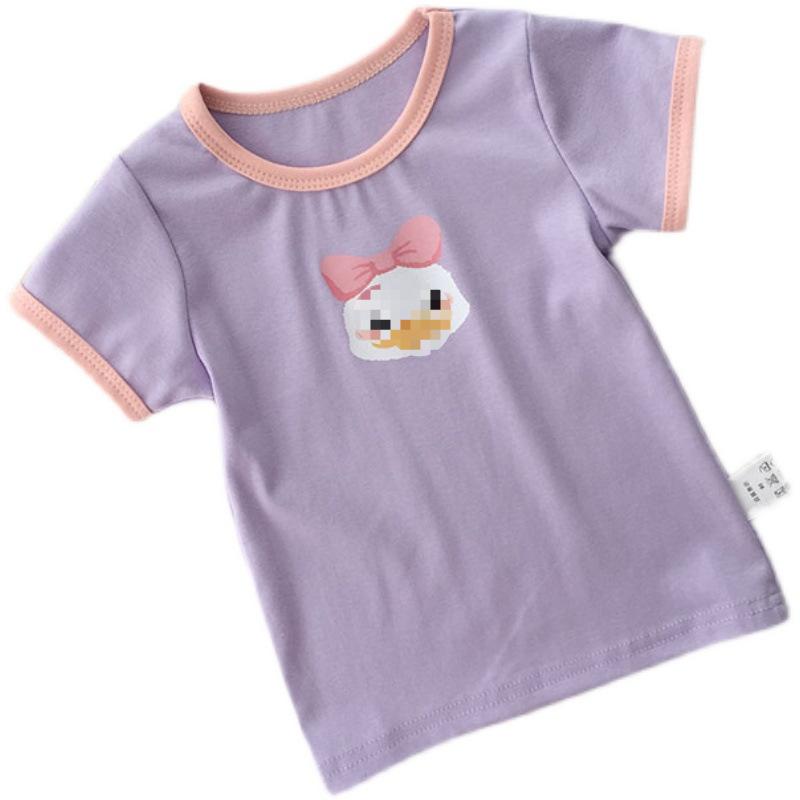 Kids Summer Cute Cartoon Short Sleeve T Shirt Lightweight Stylish Top for Boys and Girls