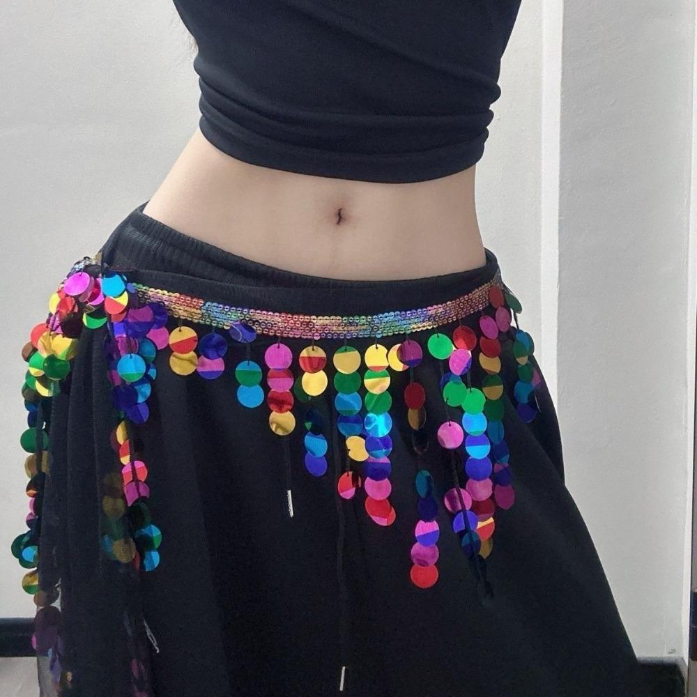 Long Tassel Fringe Tassel Waist Wrap Adjustable Tie Stage Waist Chain  Jazz Dance Show