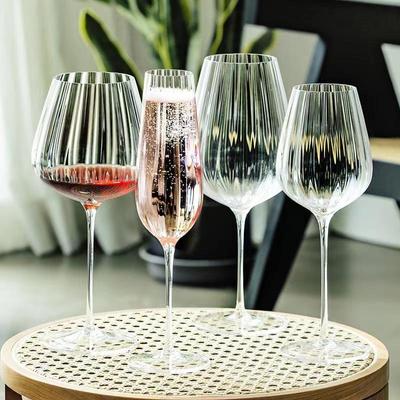 Copo de vinho com listras verticais de luxo leve, copos de uísque para bebidas, copos de champanhe, copos de coquetel originais, conjunto de copos de bar