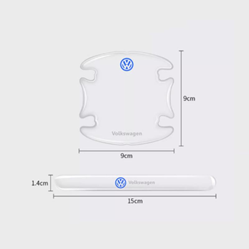 For VOLKSWAGEN VW New Car Door Bowl Handle Protector Stickers Transparent Anti-scratch Film For VW Volkswagen Golf Polo Passat T