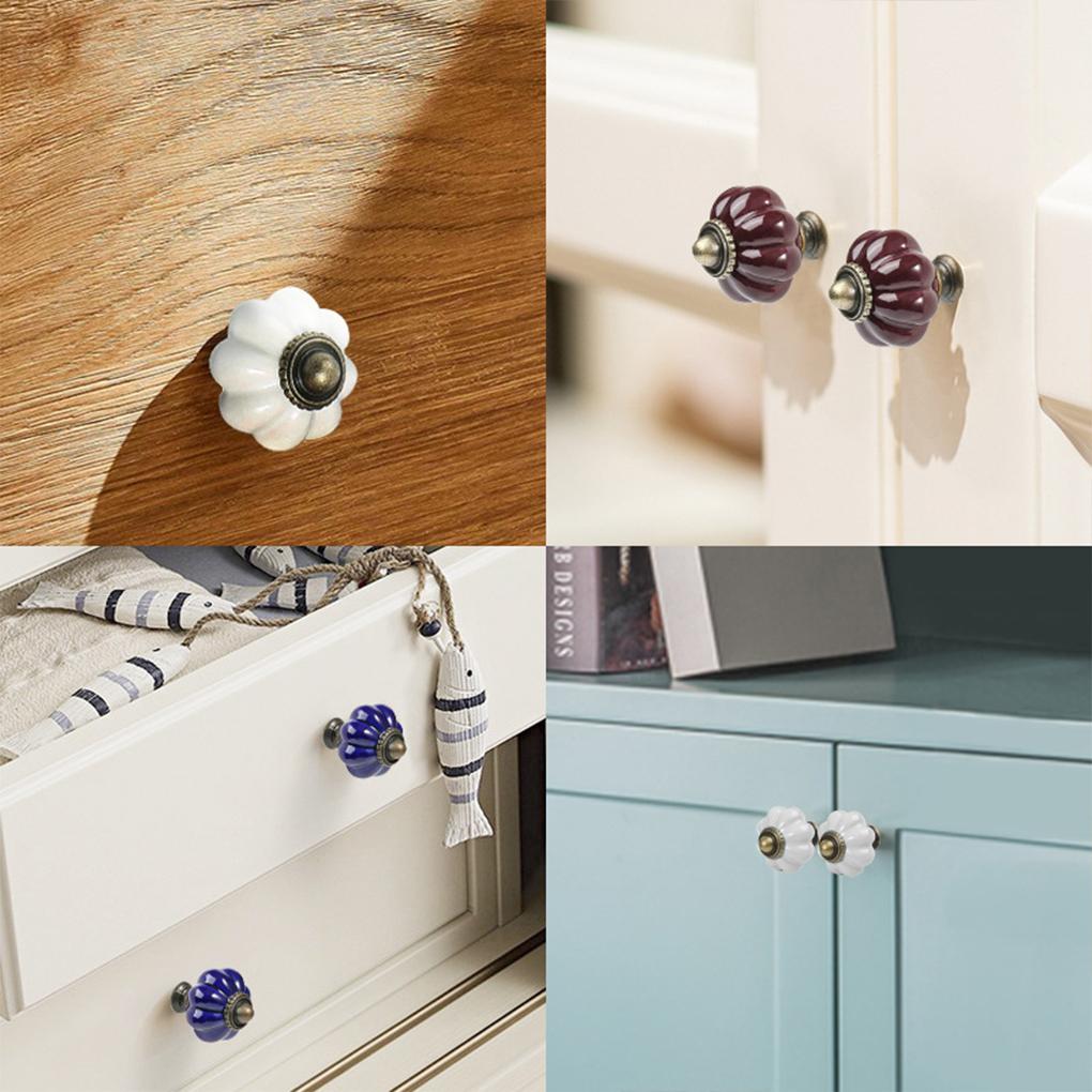 Ceramics Pumpkin Home Decoration Furniture Handles For Drawers And Wardrobes Drawer Handles