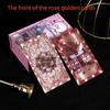 12*7cm Old Style Lenormand Oracle Cards 38 Pcs Gold Foil Waterproof PET Cards for Divination & Fortune Telling With Paper Manual
