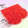 Silicone Waffle Mold Maker Non-stick Waffle Mold Kitchen Bakeware Cake Mould Makers for Oven High-temperature Baking Set