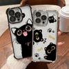 Lovely Cartoon Black Cat Case for Apple iPhone 17 Pro Max 12 Plus 14 Air 16 Pro 13 15 16e 11 Phone Cover