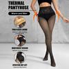Women'S Anti-Snagging Winter Thermal Pantyhose High Waist Butt Lifting Fleece Lined Transparent Leggings With Elasticity