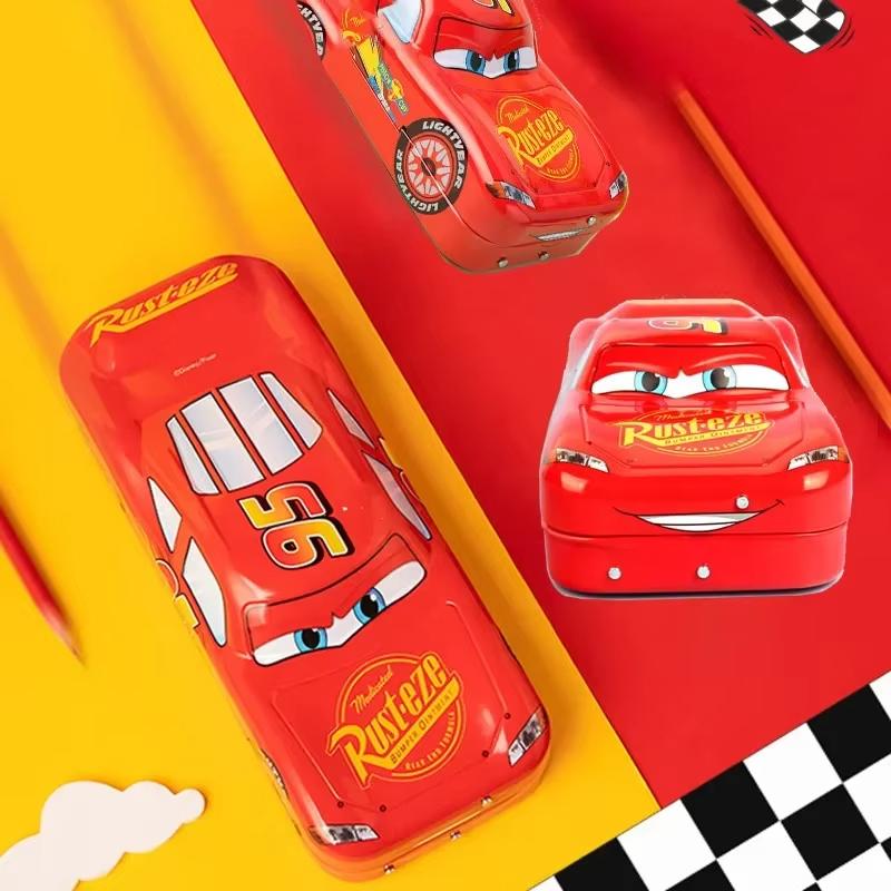 MINISO Cartoon Characters Three-layer Pencil Case Large Capacity Cartoon Car Stereo Pencil Case Learning Gift Multi-function Stationery