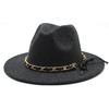 High-Quality Woolen Top Hat Women'S British Retro Rolled-Brimmed Jazz Hat Men'S And Women'S Casual Felt Hat Top Hat Lmn435