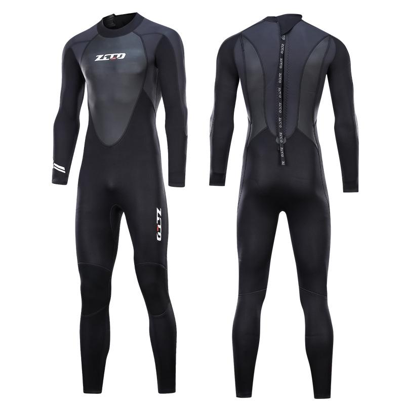 Wetsuit 3mm Professional Wetsuit Men's One-piece Thickened Thermal Deep Snorkeling Surf Suit Swimsuit Women