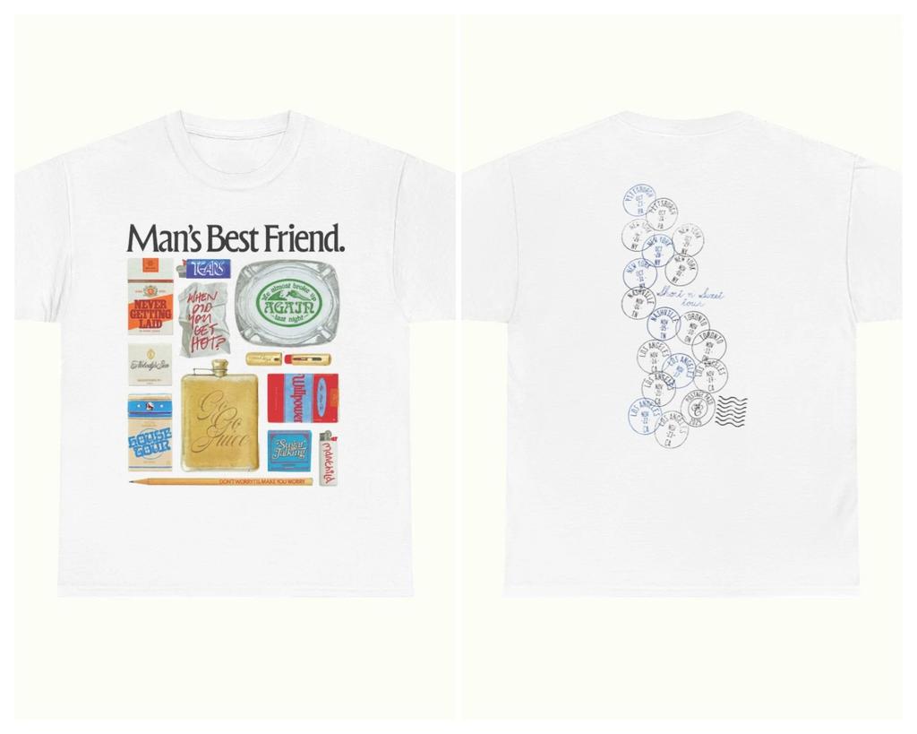 2026 Unisex Best Friend Foto T-Shirt Sabrina Carpenter Sexy Süßes Oberteil Fan Geschenk Lässig Locker Mode Kurzärmlig Streetwear Unisex