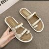 Women's Sandalias Toe Flip Flops Summer Non-Slip Flat Soft Sole Slides Shoes Fashion Simple Comfortable Outdoor Beach Sandals