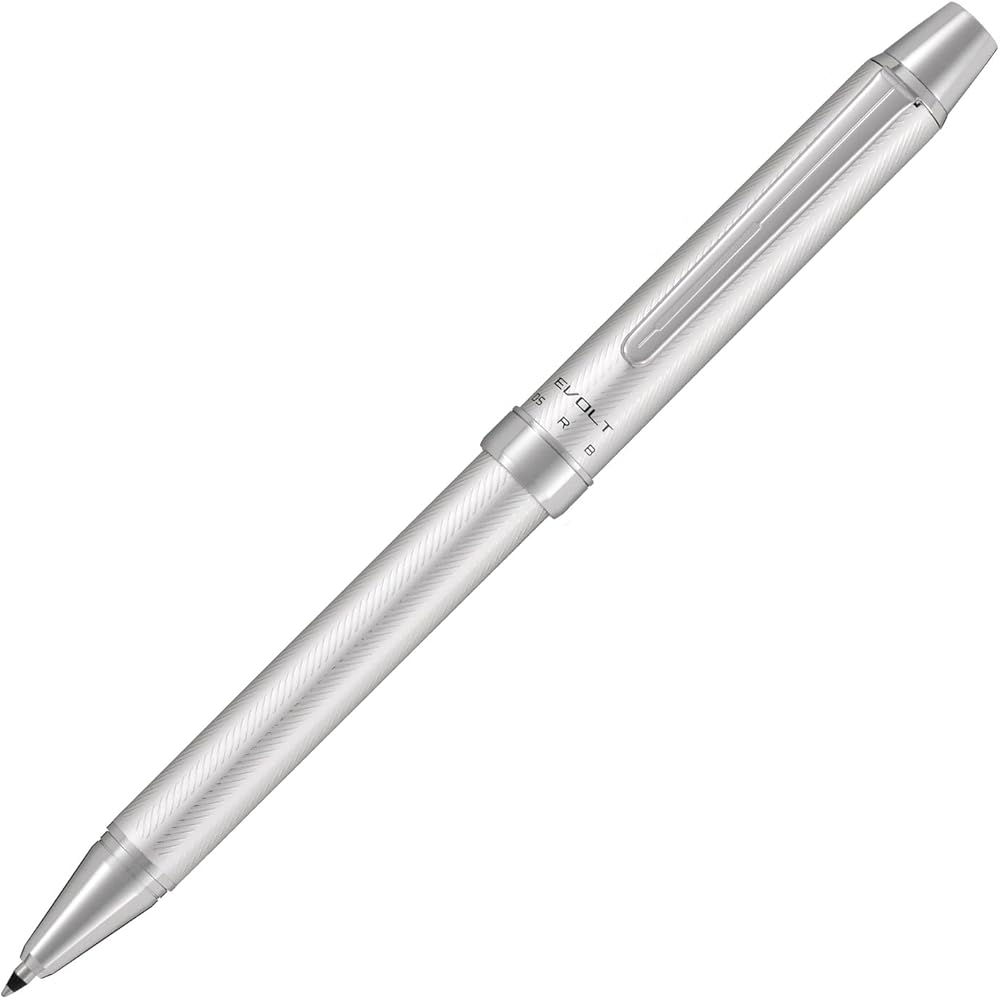 Pilot Multi-Function Ballpoint Pen 2+1 Evolt Herringbone Silver 0.5mm Fine Point