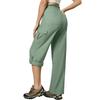 Women's Casual Fashion Solid Color Elastic Waist Drawstring Pocket Wide-Leg Straight-Cut Joggers