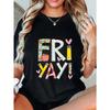 Black Oversized T Shirt With Fri YAY Print And Colorful Patterns For Casual Wear Friday Outfits And Fun Events