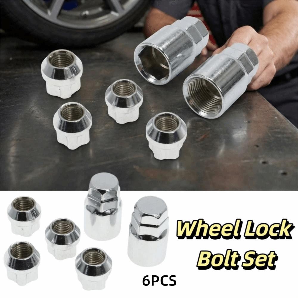 M12x1.5 Wheel Lock Nuts 4 Wheel Set Locking Wheel Nuts Anti Theft Lug Nuts  Car Maintenance