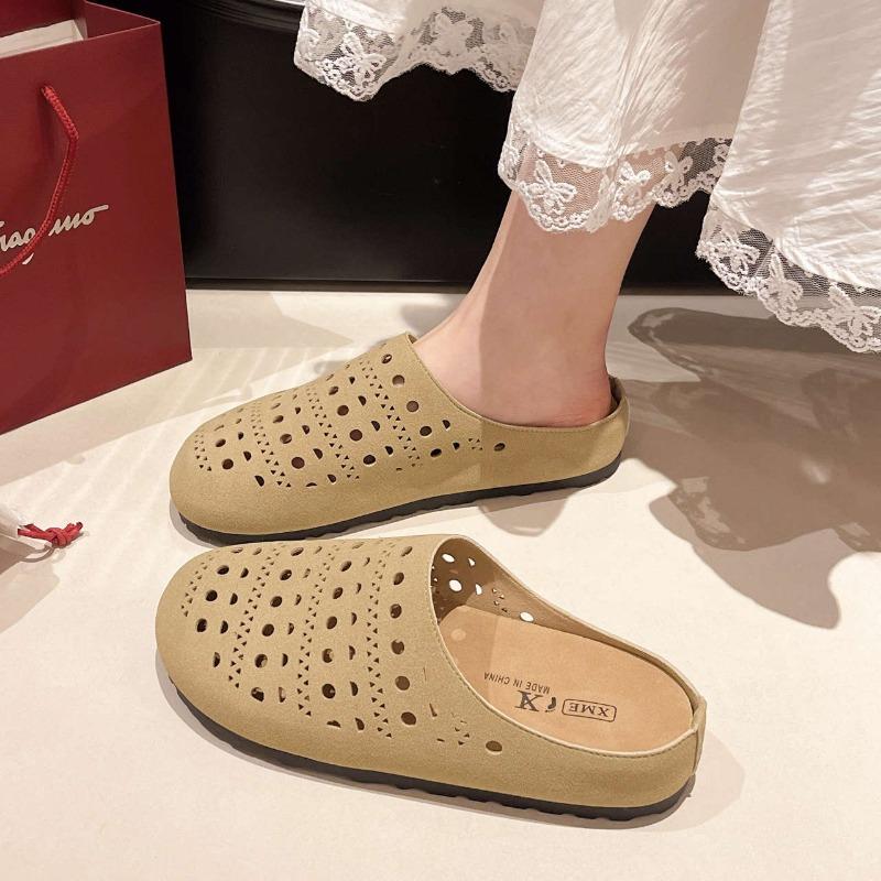 Summer Shoes Fashionable Breathable Crocs Comfortable Inward-height-increasing Flip-flops