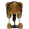 Winter Plush Lei Feng Hat with Raccoon Fur: Windproof, Cold-Proof Ear Protection & Cute Fox Ears