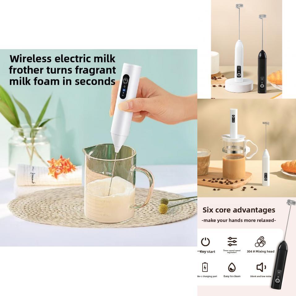 Electric Milk Frother Handheld Mixer For Coffee And Baking Home Use