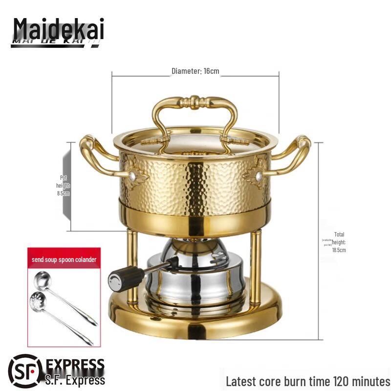 Maidekai 304 Stainless Steel Individual Hot Pot Small Gas Stove Hot Pot
