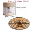 48-Disc Indian Sandalwood & Cypress Incense for Indoor/Outdoor Use