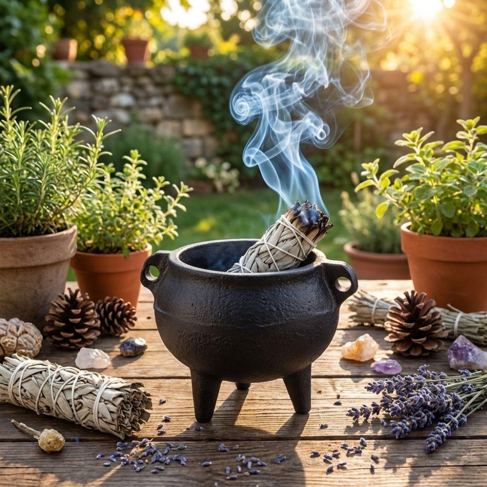 Retro Incense Stick Stove Black Three Legs Pot Creative Aromatherapy Stove Halloween Decoration