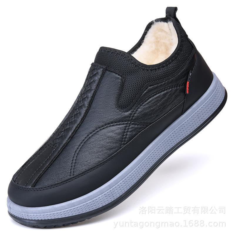 

Мужская обувь зима новая мужская хлопковая обувь на толстой подошве, теплая повседневная обувь, мягкая подошва, удобная мужская обувь 45
