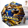 Printed Los Angeles Rams Logo Folding Umbrella,Outdoor,Leisure,And Travel Umbrella,Durable Umbrella Fabric,Birthday And Holiday Gift