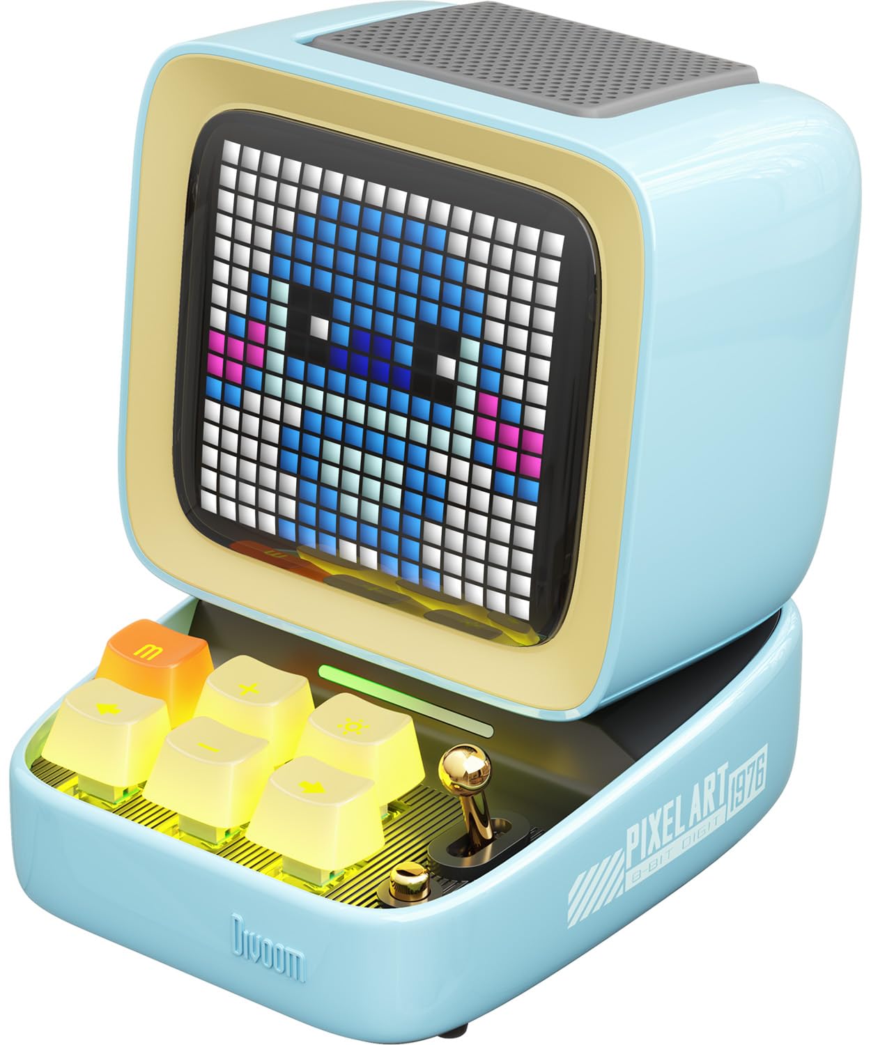 Sakura Bridge Blue Divoom Ditoo Pro Cute Speaker 15W Enhanced Bass Switch Keyboard Rgb Lighting High Sound Quality Connection Pc Compatible Microsd Card Support Blu