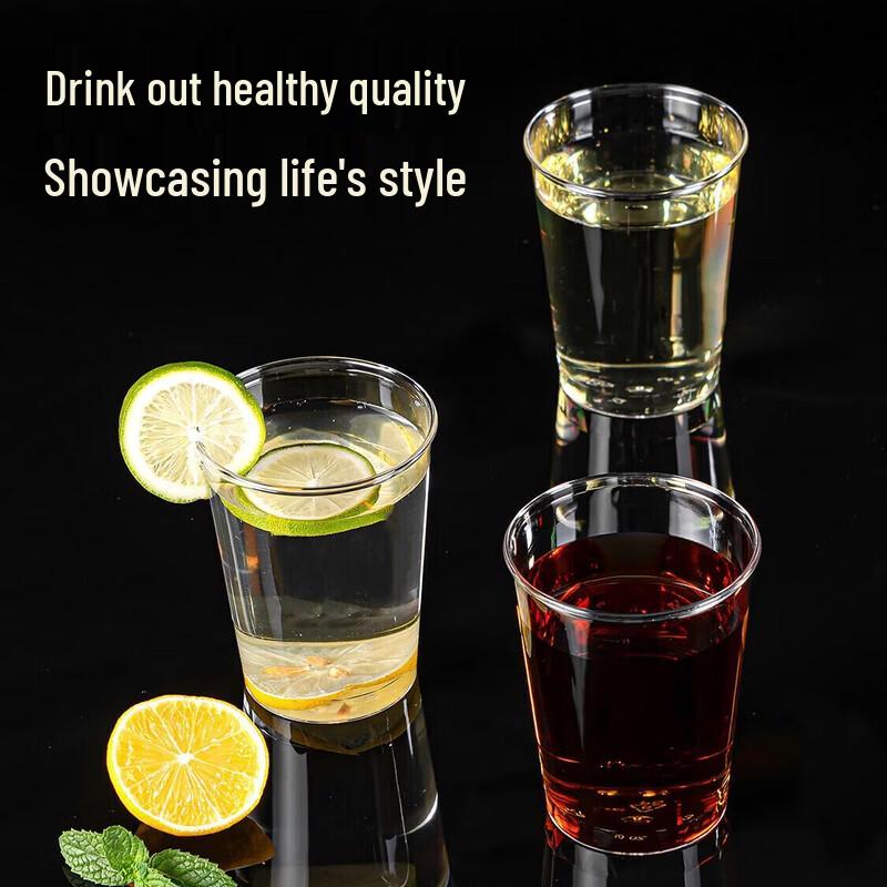 Temaiju Clear Disposable Airline Cups (300ml, 50 Count)