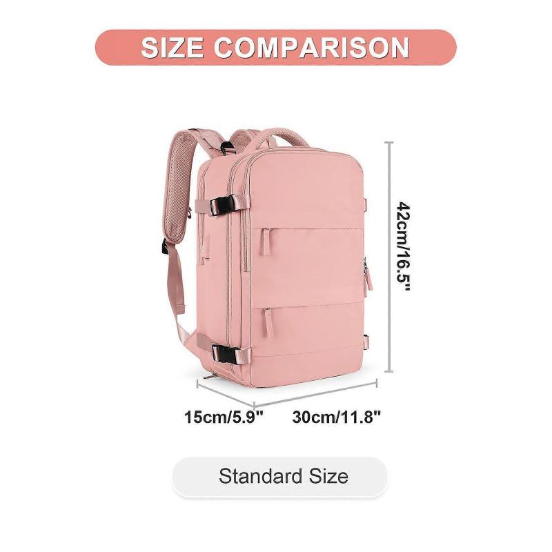 Large Travel Backpack With USB Charging Port Shoe Compartment
