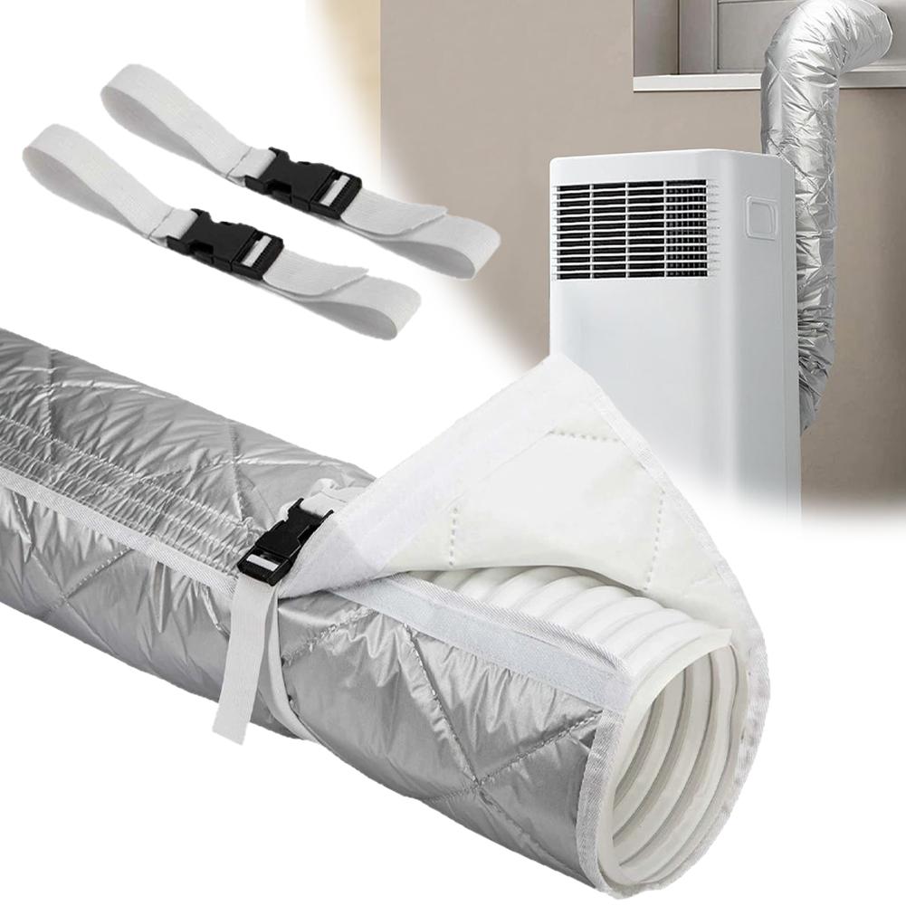 Adjustable AC Exhaust Hose Cover Quilted Insulation Sleeve for Portable Air Conditioner Duct