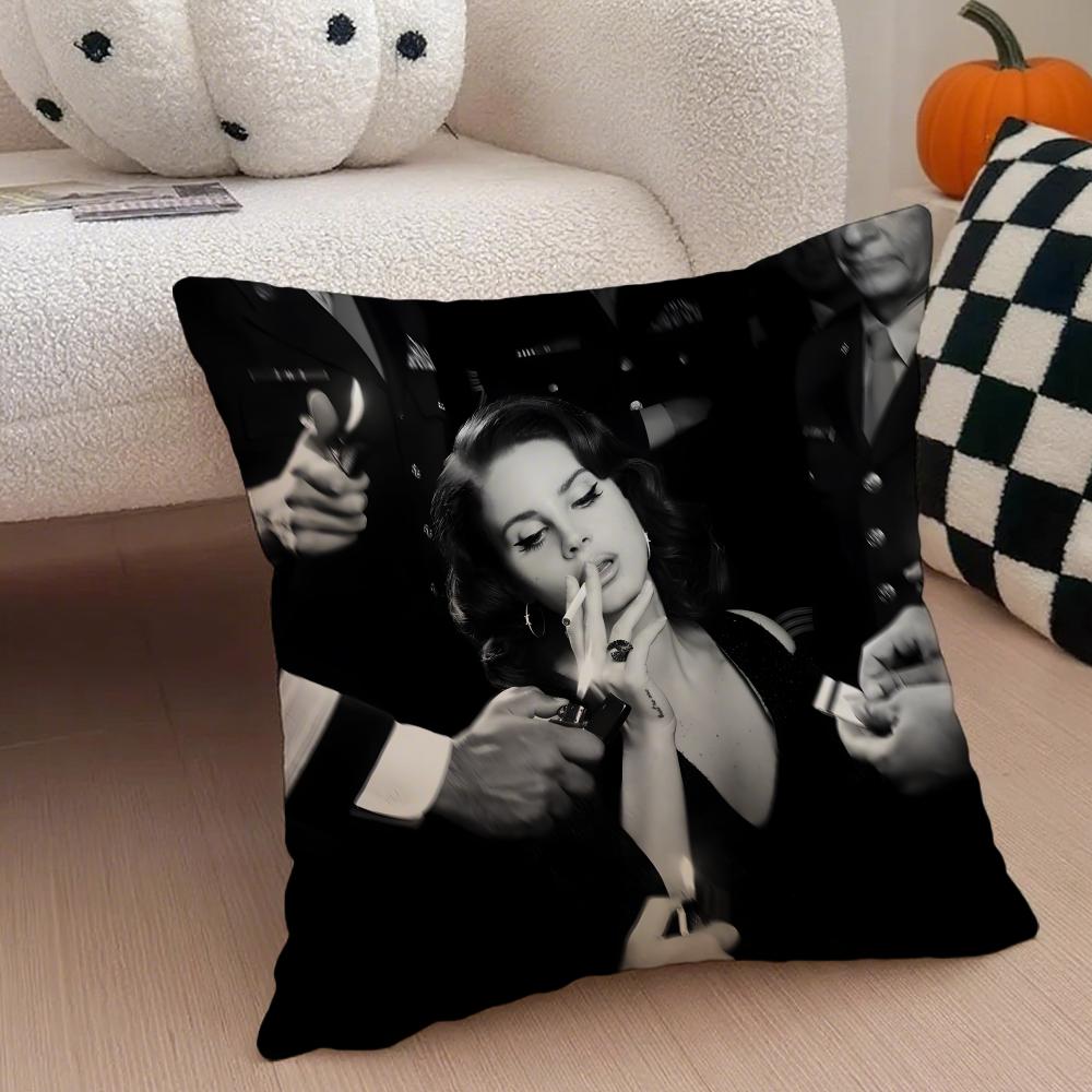 LLana Del Rey Cushion Cover Linen Pillow Case Soft Breathable Protective Couch Room Decoration