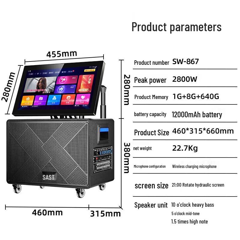 SAST All-in-One Home KTV & Outdoor Audio System